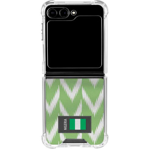 Nigeria Soccer Flag Galaxy Z Flip5 5G Clear Case